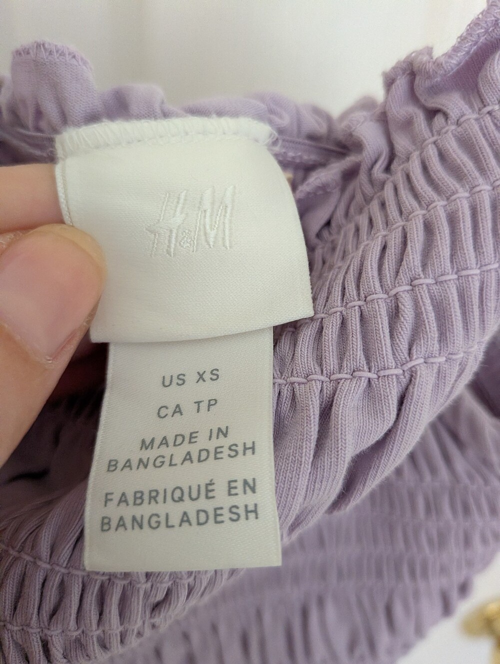Lavender H&M Elastic Ruched Tank - Picture 2 of 4